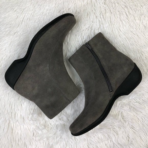 clarks grey suede ankle boots